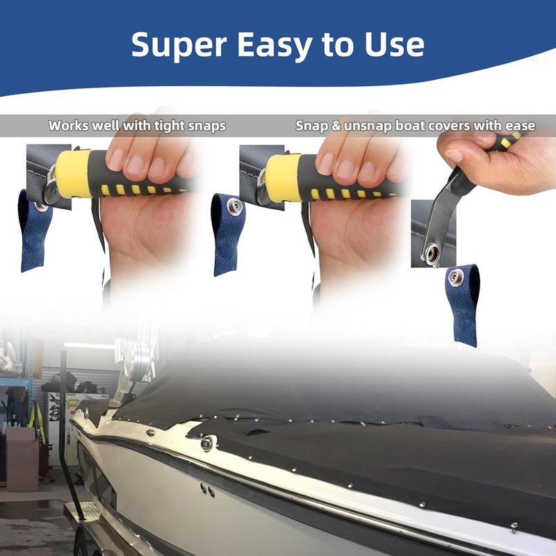 Cnosky Snap Tool for Boat Covers, Snap Removal Tool with Non-Slip Silicone Grip, Ideal Boat Tool and Marine Snap Tool - Image 4